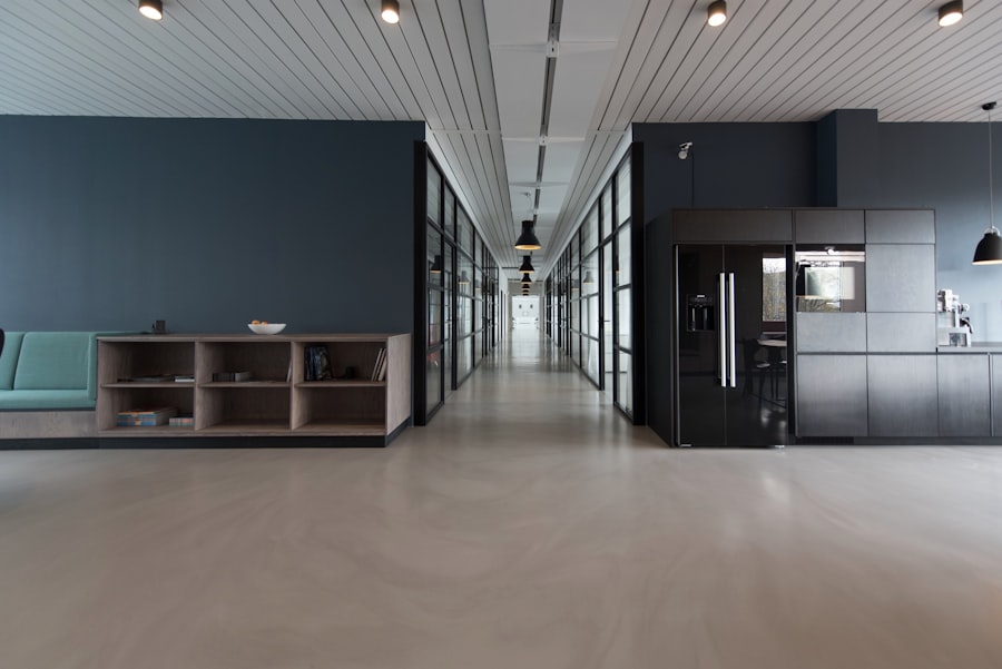 Entrepreneurs working in a bright startup space